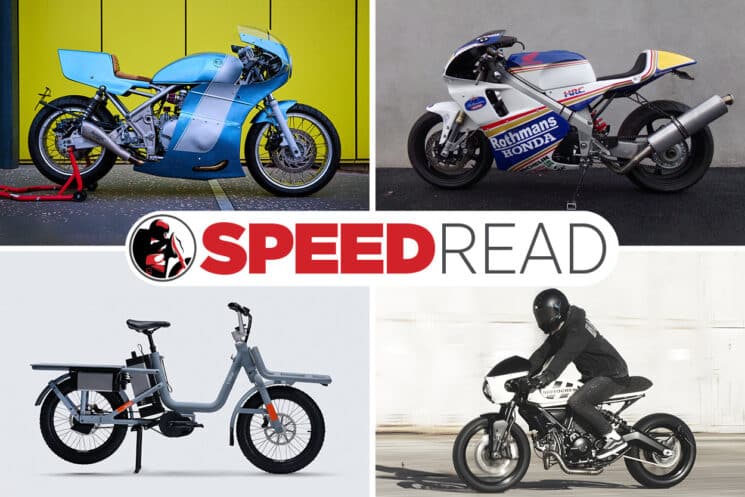 Kawasaki Zephyr 1100 personnalisé, Honda café racer, Ducati Scrambler et Cake Åik e-bike.